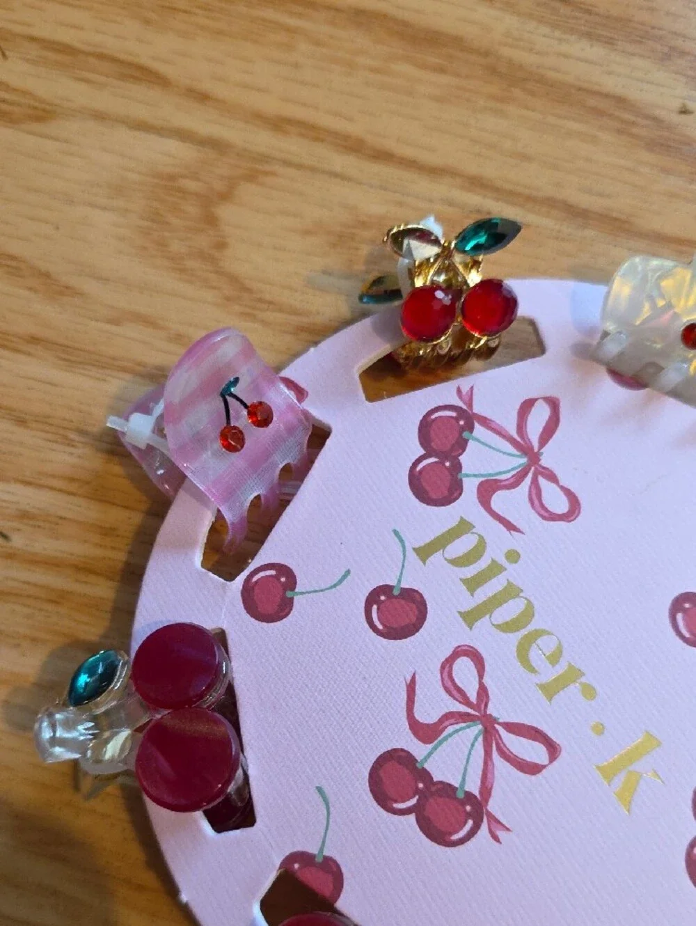 piper•k Cherry Hair Clip Set